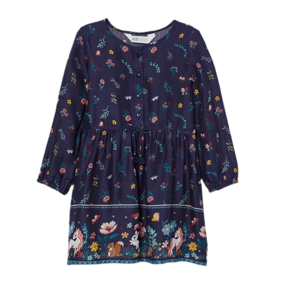 H&M Dark Floral Crêped Dress - Picture 2 of 7